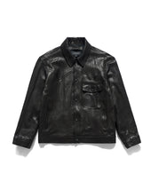 Western Trucker Leather Jacket