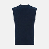 Melange V Neck Cashmere Vest