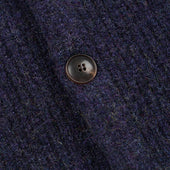 Brushed Wool Round Cardigan Purple