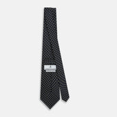 And White Circle Silk Tie