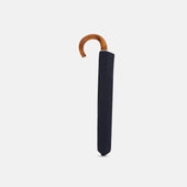 Telescopic Umbrella With Brown Maple Crook Handle