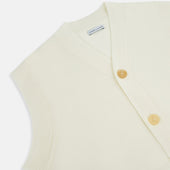 Fine Merino V Neck Sleeveless Cardigan