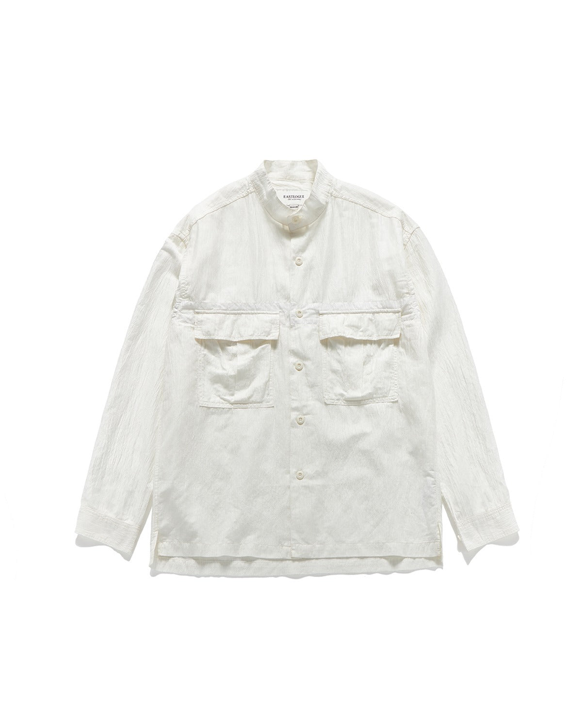 BAND COLLAR FIELD SHIRTS / WHITE