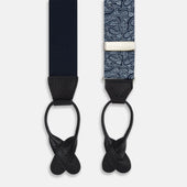 Paisley Adjustable Silk And Leather Braces