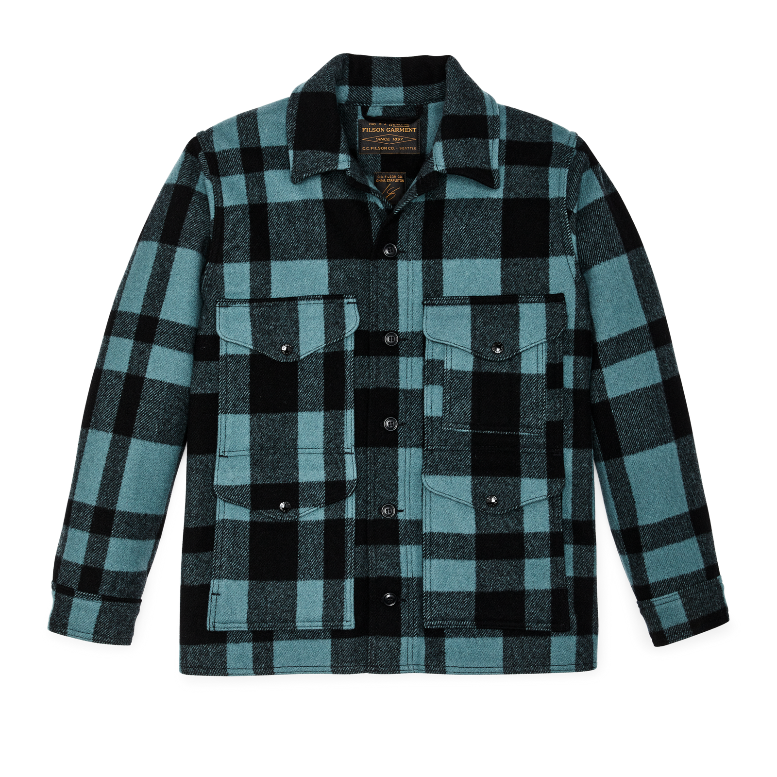 Chris Stapleton Signature Mackinaw Wool Cruiser - Faded Blue / Black Heritage Plaid