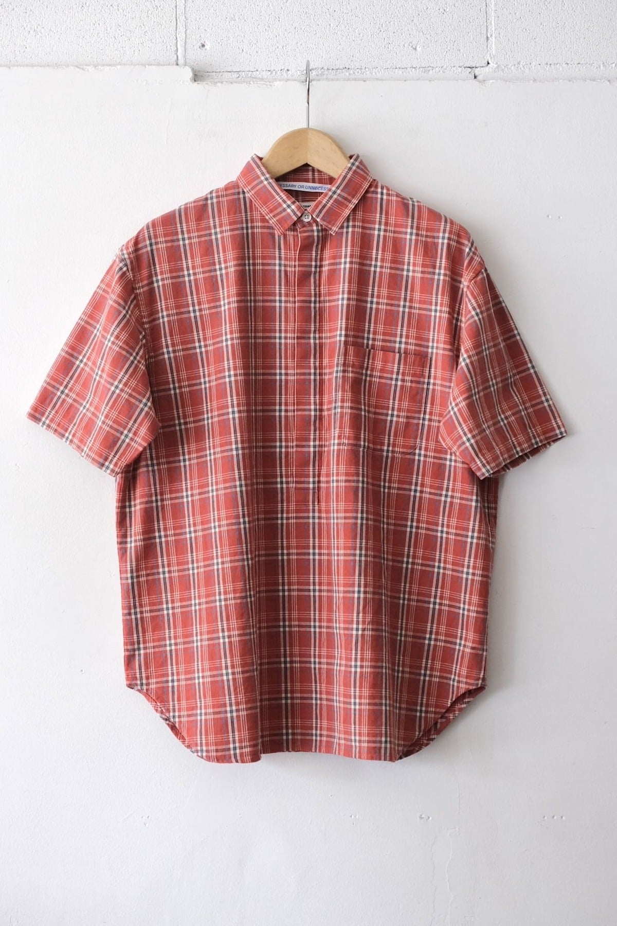 N.O.UN FF SHIRT Red Check | Directors Web Shop powered by BASE