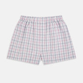 Pink Multi Graph Check Godfrey Boxer Shorts