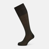 Forest Green Motif Long Socks