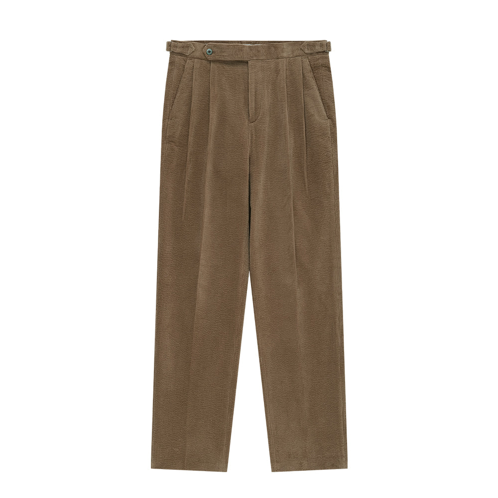 Corduroy Adjust Double Pleated Relaxed Trouser