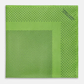 Kelly Green Dot Silk Pocket Square