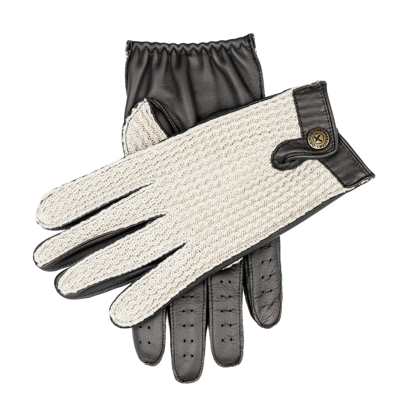 Men S The Suited Racer Touchscreen Crochet Back Leather Driving Gloves