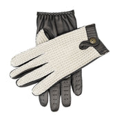Men’s The Suited Racer Touchscreen Crochet-Back Leather Driving Gloves
