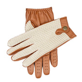 Men S The Suited Racer Touchscreen Crochet Back Leather Driving Gloves