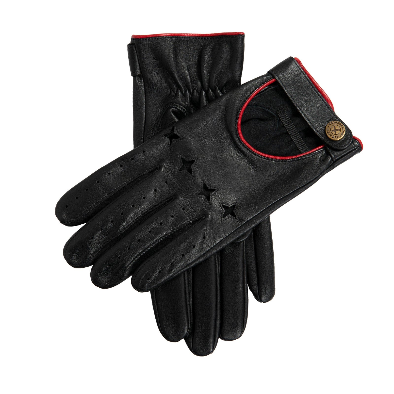 Men S The Suited Racer Touchscreen Leather Driving Gloves With Wristwatch Cut Out