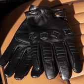 Men's The Suited Racer Cashmere-Lined Leather Driving Gloves