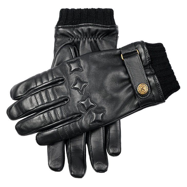 Men's The Suited Racer Touchscreen Cashmere-Lined Leather Driving Gloves