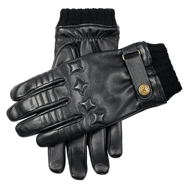 Men's The Suited Racer Touchscreen Cashmere-Lined Leather Driving Gloves