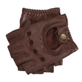 Men S Fingerless Leather Driving Gloves
