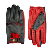 Men S Water Resistant Two Colour Leather Driving Gloves