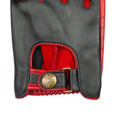 Men S Water Resistant Two Colour Leather Driving Gloves