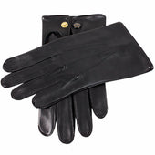 Men's Three-Point Leather Officer's Gloves