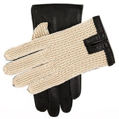 Men S Crochet Back Imitation Peccary Leather Driving Gloves