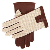 Men S Crochet Back Imitation Peccary Leather Driving Gloves