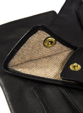 Men S Three Point Wool Lined Leather Officer S Gloves