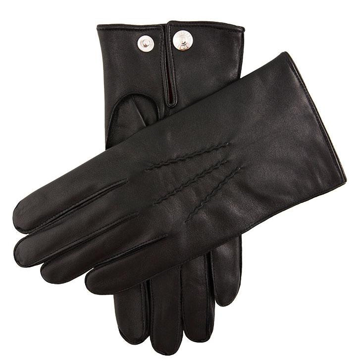 Men S Three Point Red Cashmere Lined Leather Gloves