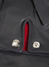 Men S Three Point Red Cashmere Lined Leather Gloves