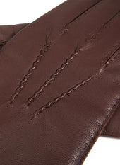 Men S Handsewn Three Point Cashmere Lined Leather Gloves