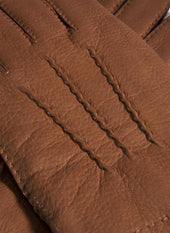 Men S Handsewn Three Point Cashmere Lined Deerskin Leather Gloves