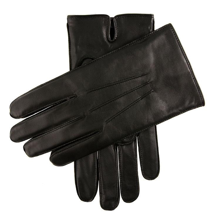Men S Three Point Fleece Lined Leather Gloves