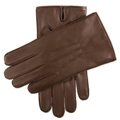 Men S Three Point Fleece Lined Leather Gloves
