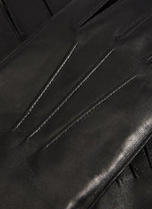 Men S Three Point Fleece Lined Leather Gloves
