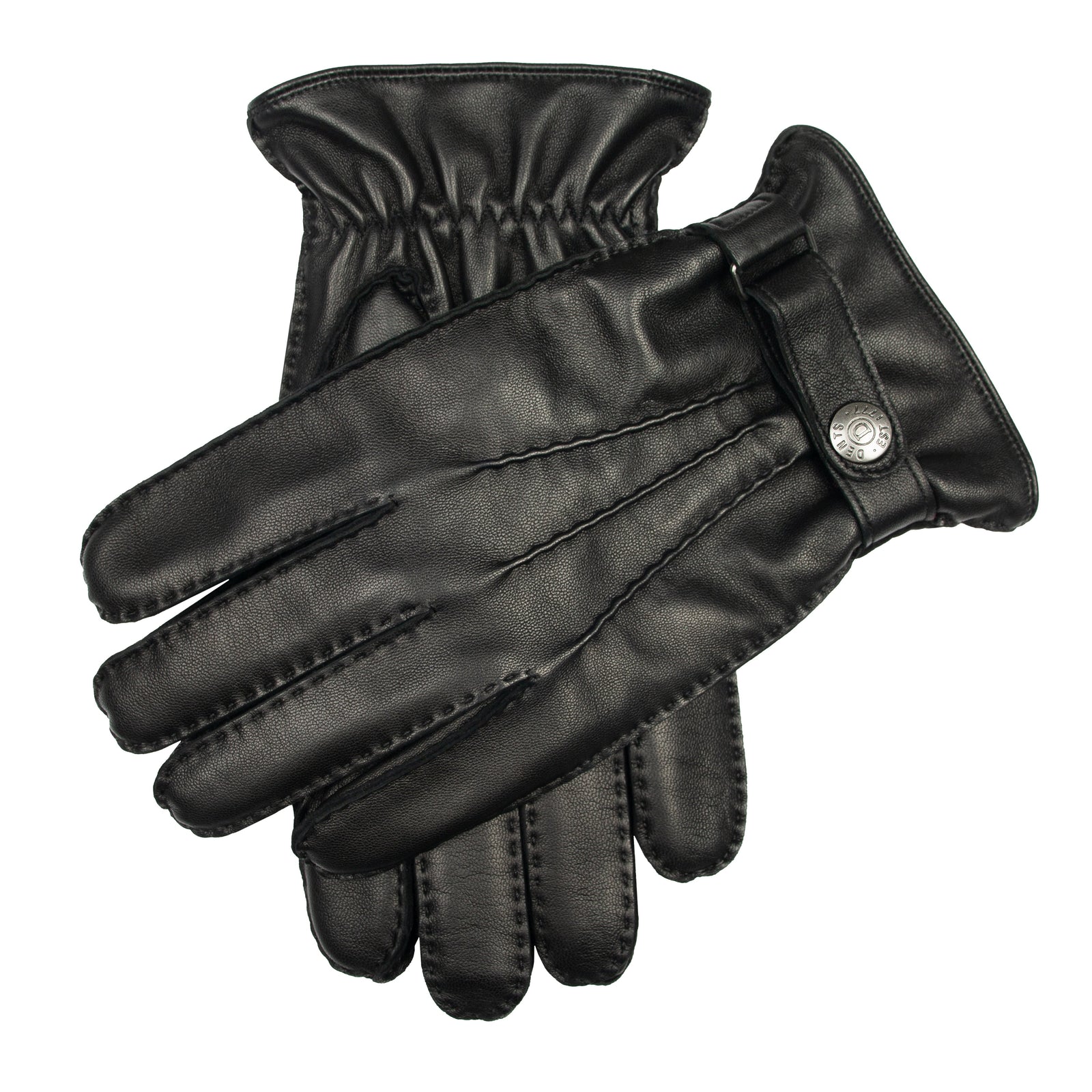 Men S Handsewn Three Point Wool And Cashmere Blend Lined Leather Gloves