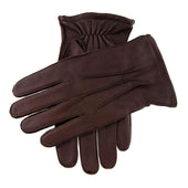 Men's Three-Point Lined Leather Gloves
