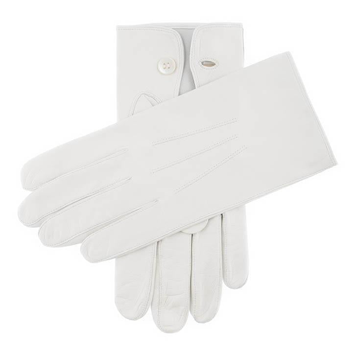 Men's Three-Point Leather Ceremonial Gloves