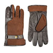 Men S Water Resistant Thinsulate Lined Imitation Deerskin Leather Gloves With Waxed Cotton