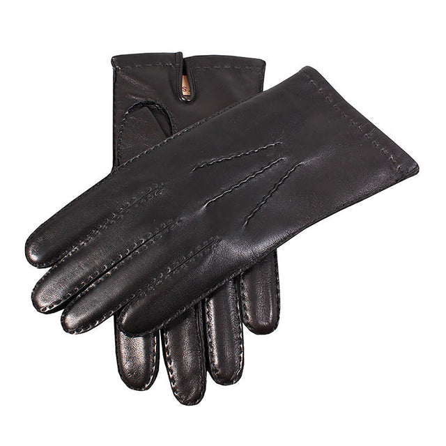 Men's Handsewn Three-Point Cashmere-Lined Shorter-Finger Leather Gloves