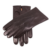 Men S Handsewn Three Point Cashmere Lined Shorter Finger Leather Gloves