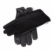 Men's Cashmere-Lined Ponyskin and Leather Gloves