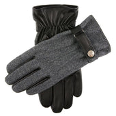 Men's Three-Point Fleece-Lined Flannel and Leather Gloves