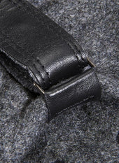 Men S Three Point Fleece Lined Flannel And Leather Gloves