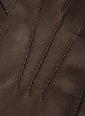 Men S Touchscreen Handsewn Three Point Cashmere Lined Leather Gloves