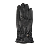 Men S Touchscreen Lined Leather Gloves With Contrast Stitching