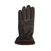 Men S Touchscreen Water Resistant Three Point Fleece Lined Imitation Deerskin Leather Gloves