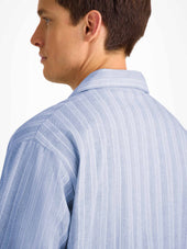 Men S Classic Fit Pajamas Arran Brushed Cotton Herringbone Stripe