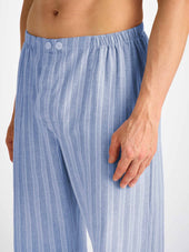 Men S Classic Fit Pajamas Arran Brushed Cotton Herringbone Stripe