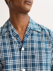 Men S Classic Fit Pajamas Barker Cotton White Check